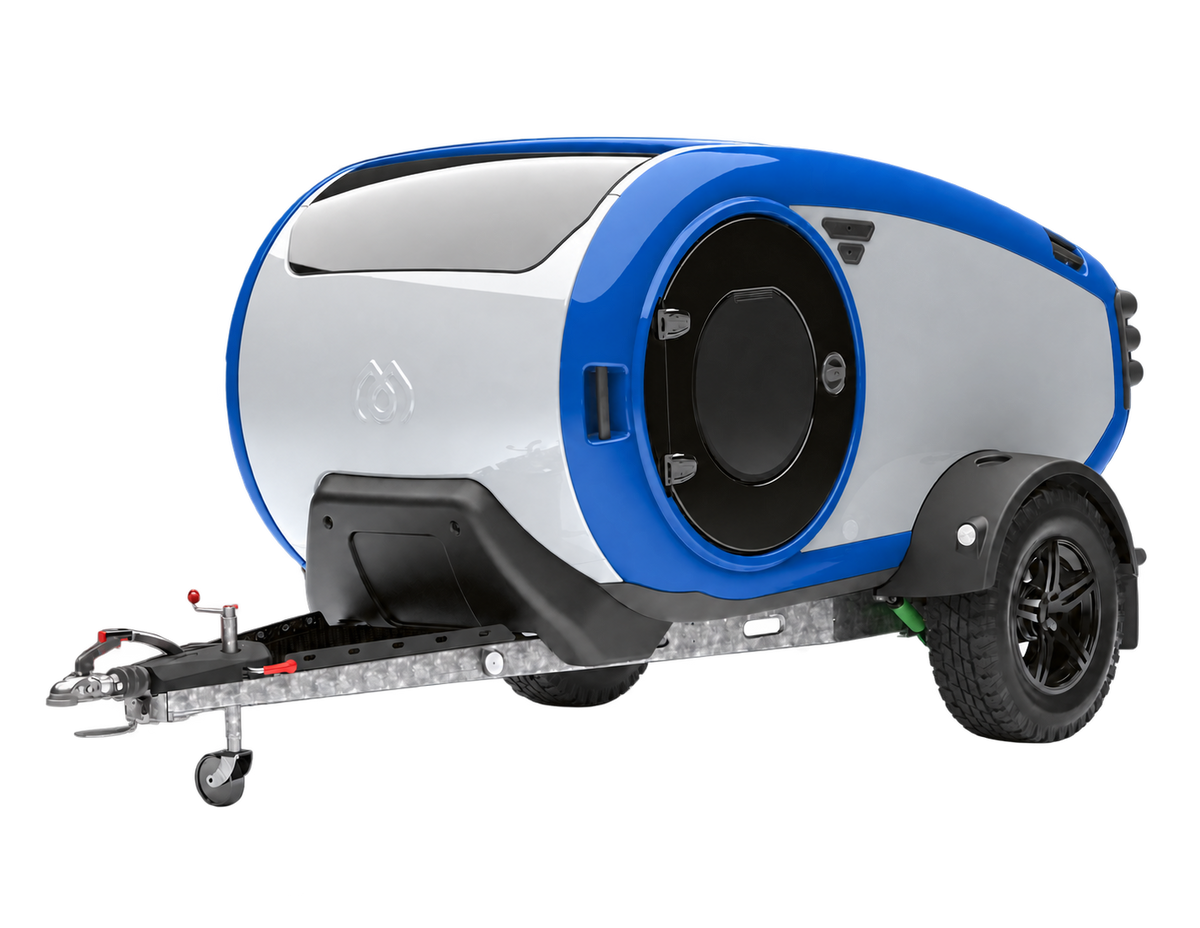 Mink camper in blue